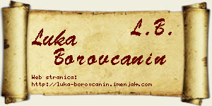 Luka Borovčanin vizit kartica